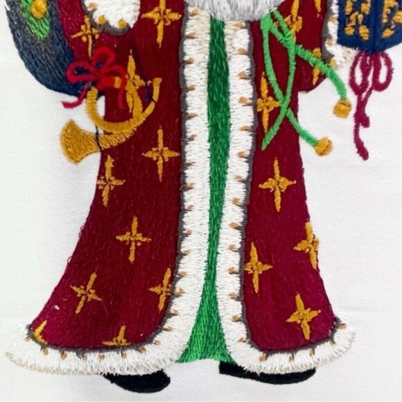 Santa Claus Embroidered Picture Christmas Stitch Handmade Wall Decor - Picture 5 of 6